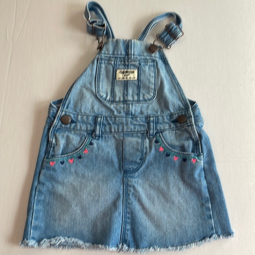 OshKosh B’gosh denim overall dress in size 2T… Excellent Condition!